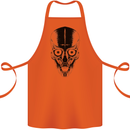 Skull With a Sword Gothic Heavy Metal Rock Cotton Apron 100% Organic Orange
