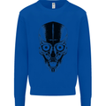 Skull With a Sword Gothic Heavy Metal Rock Kids Sweatshirt Jumper Royal Blue
