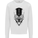 Skull With a Sword Gothic Heavy Metal Rock Kids Sweatshirt Jumper White