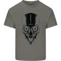 Skull With a Sword Gothic Heavy Metal Rock Kids T-Shirt Childrens Charcoal
