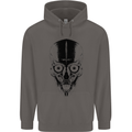 Skull With a Sword Gothic Heavy Metal Rock Mens 80% Cotton Hoodie Charcoal