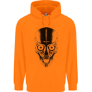 Skull With a Sword Gothic Heavy Metal Rock Mens 80% Cotton Hoodie Orange