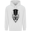 Skull With a Sword Gothic Heavy Metal Rock Mens 80% Cotton Hoodie White