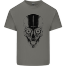 Skull With a Sword Gothic Heavy Metal Rock Mens Cotton T-Shirt Tee Top Charcoal