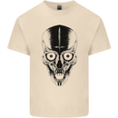 Skull With a Sword Gothic Heavy Metal Rock Mens Cotton T-Shirt Tee Top Natural