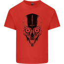 Skull With a Sword Gothic Heavy Metal Rock Mens Cotton T-Shirt Tee Top Red