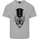 Skull With a Sword Gothic Heavy Metal Rock Mens Cotton T-Shirt Tee Top Sports Grey