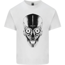 Skull With a Sword Gothic Heavy Metal Rock Mens Cotton T-Shirt Tee Top White