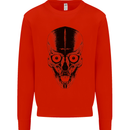 Skull With a Sword Gothic Heavy Metal Rock Mens Sweatshirt Jumper Bright Red