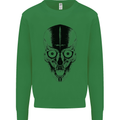 Skull With a Sword Gothic Heavy Metal Rock Mens Sweatshirt Jumper Irish Green