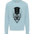Skull With a Sword Gothic Heavy Metal Rock Mens Sweatshirt Jumper Light Blue