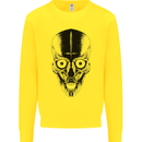 Skull With a Sword Gothic Heavy Metal Rock Mens Sweatshirt Jumper Yellow