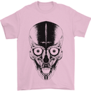 Skull With a Sword Gothic Heavy Metal Rock Mens T-Shirt Cotton Gildan Light Pink