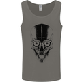Skull With a Sword Gothic Heavy Metal Rock Mens Vest Tank Top Charcoal