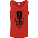 Skull With a Sword Gothic Heavy Metal Rock Mens Vest Tank Top Red