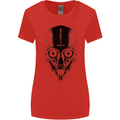Skull With a Sword Gothic Heavy Metal Rock Womens Wider Cut T-Shirt Red