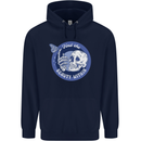 Skull & Butterfly Find the Beauty Within Childrens Kids Hoodie Navy Blue