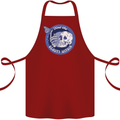 Skull & Butterfly Find the Beauty Within Cotton Apron 100% Organic Maroon