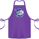 Skull & Butterfly Find the Beauty Within Cotton Apron 100% Organic Purple