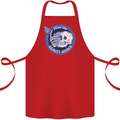 Skull & Butterfly Find the Beauty Within Cotton Apron 100% Organic Red