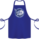 Skull & Butterfly Find the Beauty Within Cotton Apron 100% Organic Royal Blue