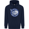 Skull & Butterfly Find the Beauty Within Mens 80% Cotton Hoodie Navy Blue