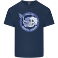 Skull & Butterfly Find the Beauty Within Mens Cotton T-Shirt Tee Top Navy Blue