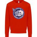 Skull & Butterfly Find the Beauty Within Mens Sweatshirt Jumper Bright Red