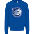 Skull & Butterfly Find the Beauty Within Mens Sweatshirt Jumper Royal Blue
