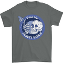 Skull & Butterfly Find the Beauty Within Mens T-Shirt Cotton Gildan Charcoal