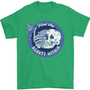 Skull & Butterfly Find the Beauty Within Mens T-Shirt Cotton Gildan Irish Green