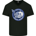 Skull & Butterfly Find the Beauty Within Mens V-Neck Cotton T-Shirt Black