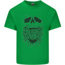 Skull and Chains Motorcycle Motorbike Biker Kids T-Shirt Childrens Irish Green