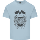 Skull and Chains Motorcycle Motorbike Biker Kids T-Shirt Childrens Light Blue