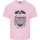 Skull and Chains Motorcycle Motorbike Biker Kids T-Shirt Childrens Light Pink