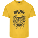 Skull and Chains Motorcycle Motorbike Biker Kids T-Shirt Childrens Yellow