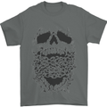 Skull and Chains Motorcycle Motorbike Biker Mens T-Shirt Cotton Gildan Charcoal