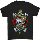 Skull and Snake Biker Heavy Metal Gothic Mens T-Shirt Cotton Gildan Black