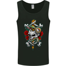 Skull and Snake Biker Heavy Metal Gothic Mens Vest Tank Top Black