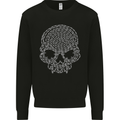 Skull of Chains Biker Motorcycle Motorbike Kids Sweatshirt Jumper Black