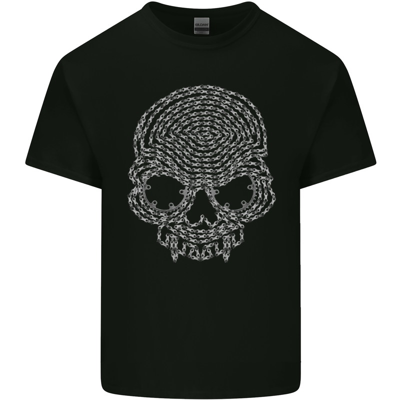 Skull of Chains Biker Motorcycle Motorbike Mens Cotton T-Shirt Tee Top Black