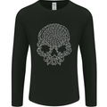 Skull of Chains Biker Motorcycle Motorbike Mens Long Sleeve T-Shirt Black
