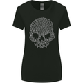 Skull of Chains Biker Motorcycle Motorbike Womens Wider Cut T-Shirt Black