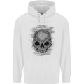 Skull of Chains Mens Hoodie White