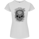 Skull of Chains Womens Petite Cut T-Shirt White