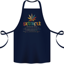 Skuncle Uncle That Smokes Weed Funny Drugs Cotton Apron 100% Organic Navy Blue