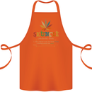 Skuncle Uncle That Smokes Weed Funny Drugs Cotton Apron 100% Organic Orange