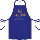 Skuncle Uncle That Smokes Weed Funny Drugs Cotton Apron 100% Organic Royal Blue