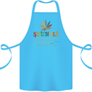 Skuncle Uncle That Smokes Weed Funny Drugs Cotton Apron 100% Organic Turquoise