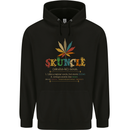 Skuncle Uncle That Smokes Weed Funny Drugs Mens 80% Cotton Hoodie Black